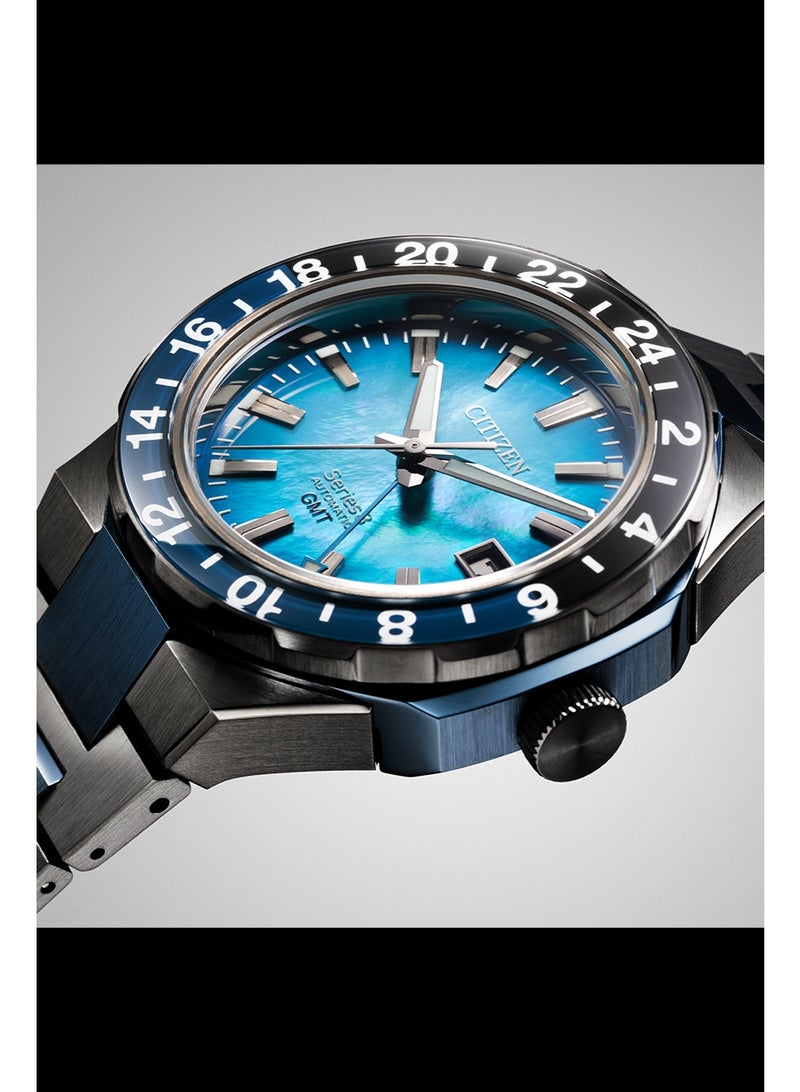 CITIZEN Limited Edition Series8 880 GMT Men’s Automatic Watch NB6036‑52N, 41 mm Blue Dial & Two‑Tone Stainless Steel Bracelet, 100 m WR - Image 5